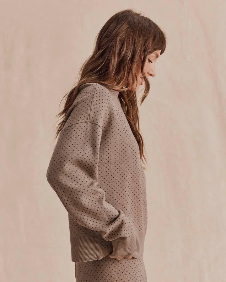 Libby Polka Dot Crewneck Sweater