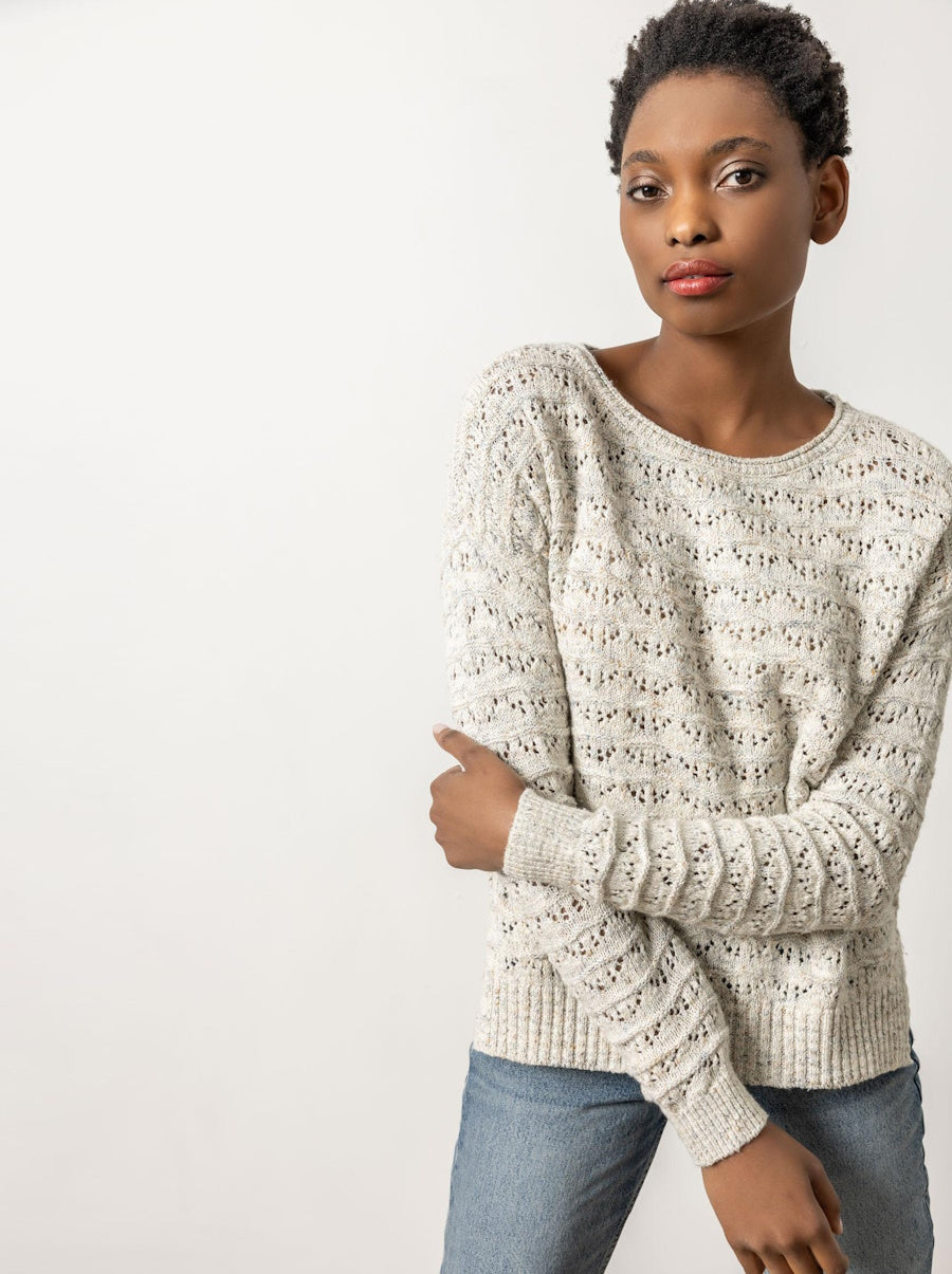 Pointelle Boatneck Sweater