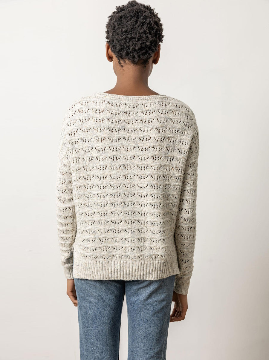 Pointelle Boatneck Sweater