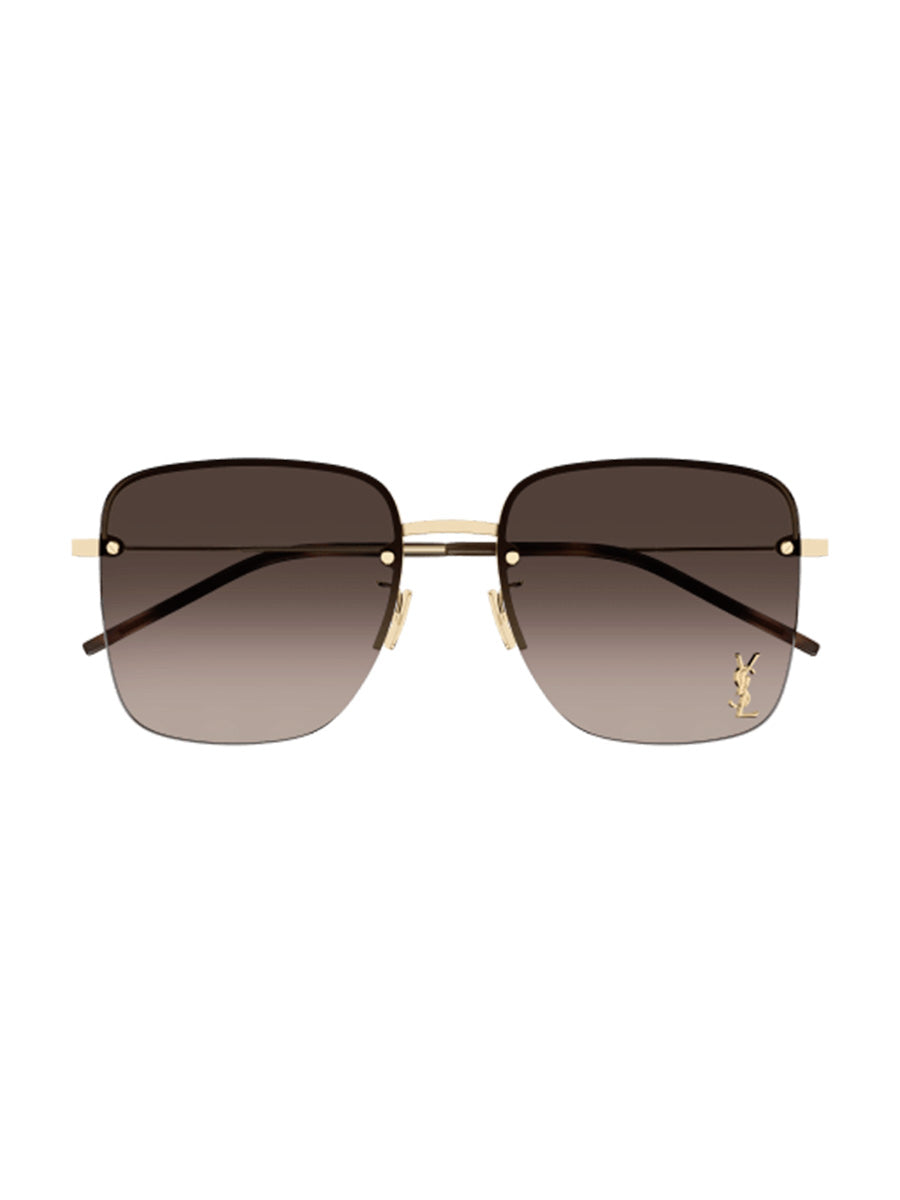 Modern Half Rim Squared Sunglasses