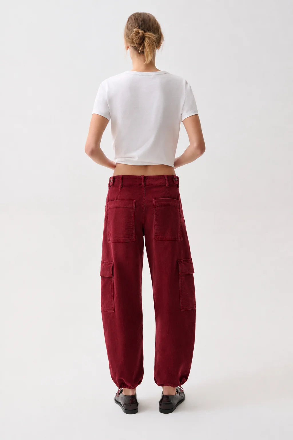 Honor Utility Corduroy Cargo - Crimson
