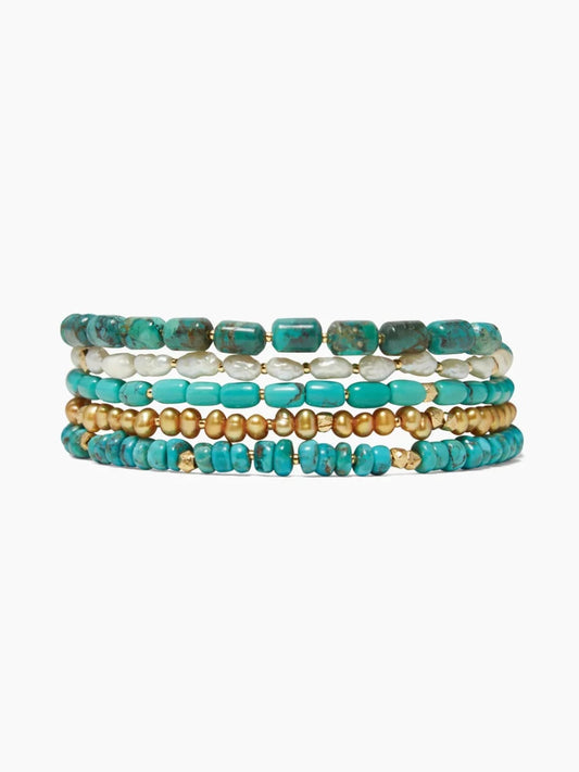 Riviera Wrap Bracelet in Turquoise Mix