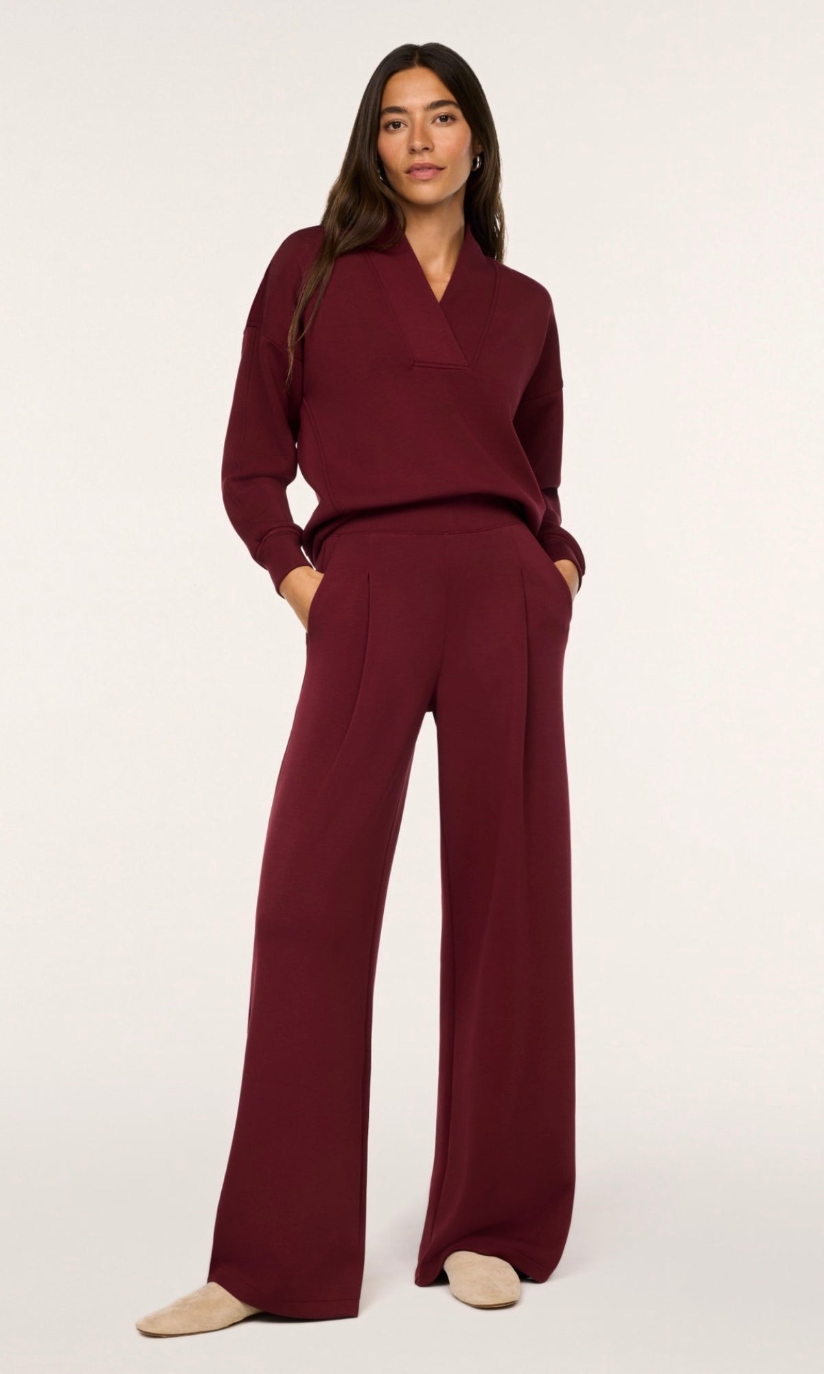 AE Half Zip in Vino