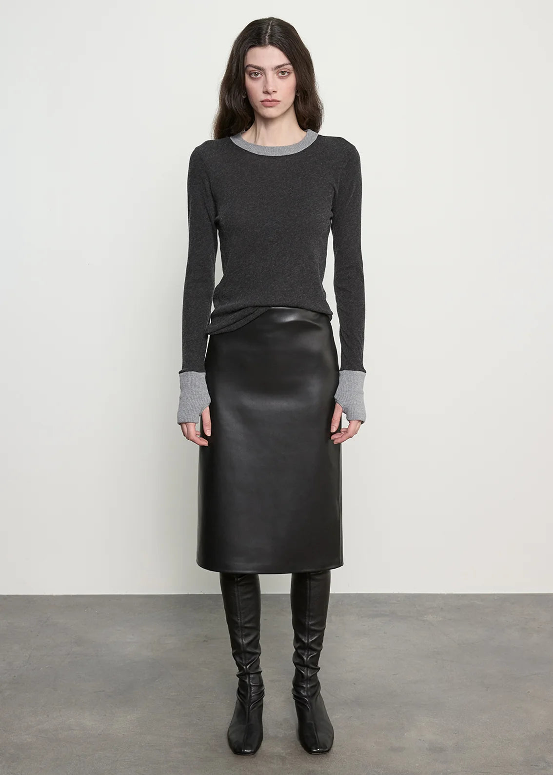 Leather Minimal Skirt