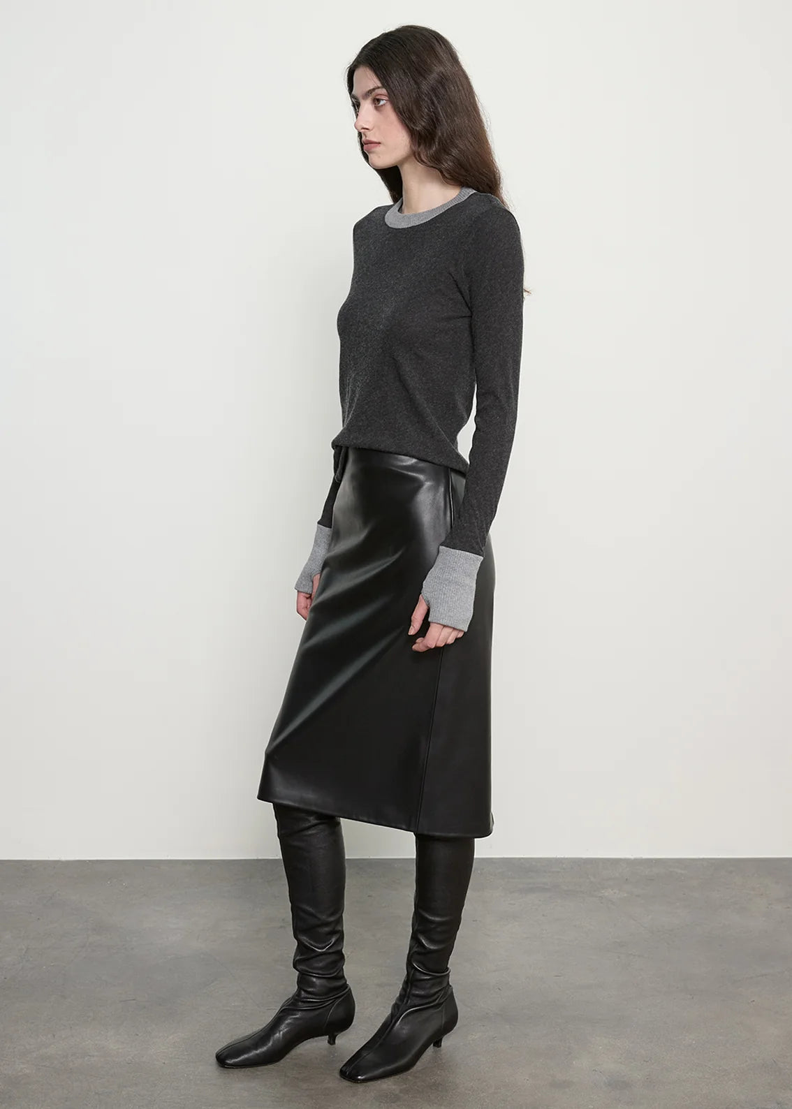 Leather Minimal Skirt