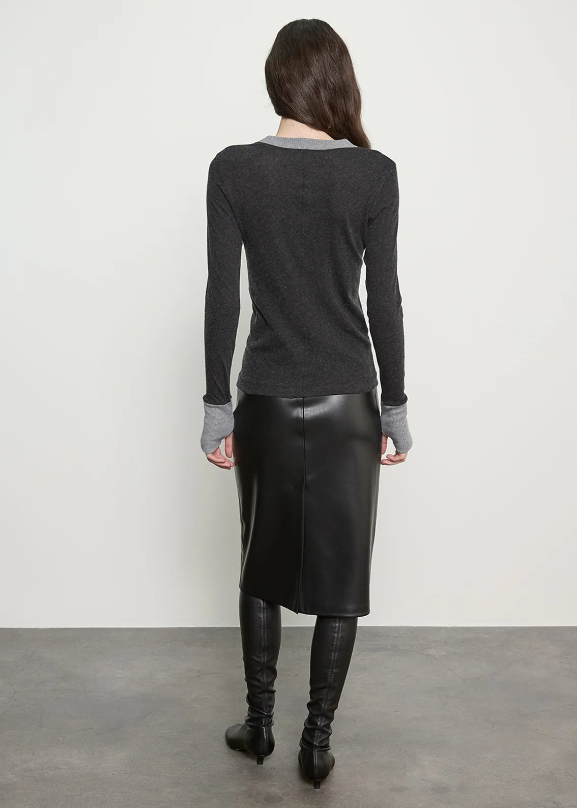 Leather Minimal Skirt