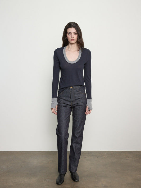 Cashmere Contrast Easy Cuffed