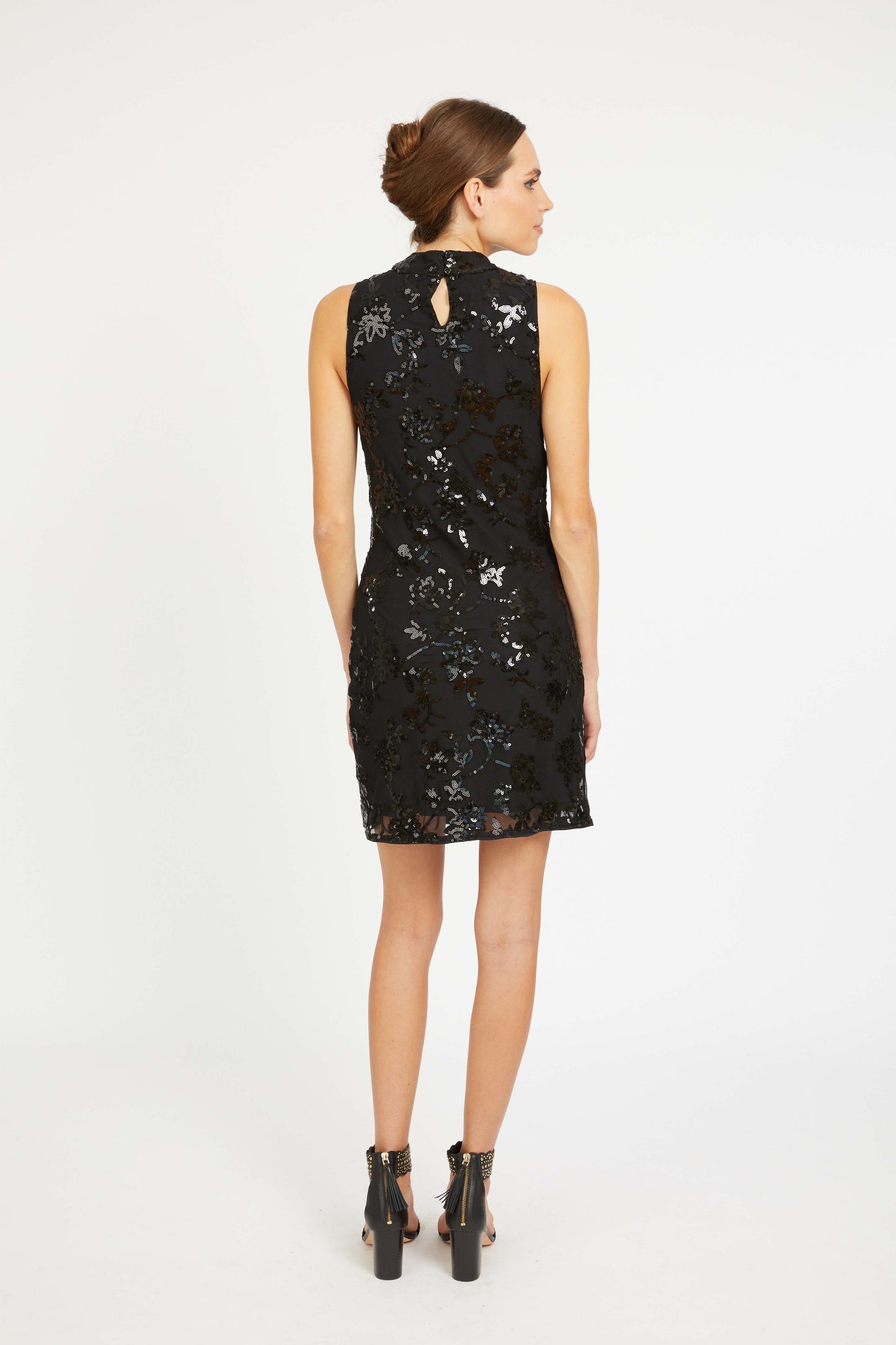 Rayne Dress in Black Sequin Lace