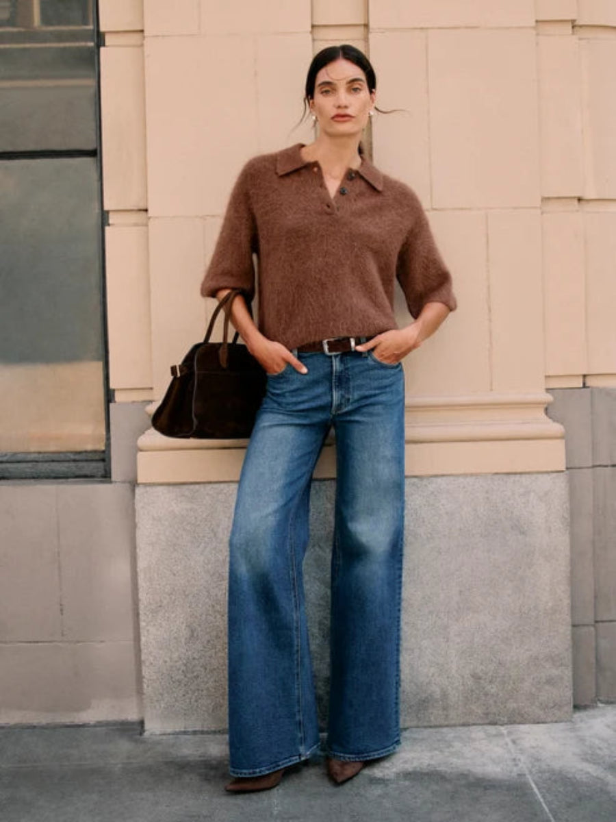 Vivian Mid Rise Wide Leg