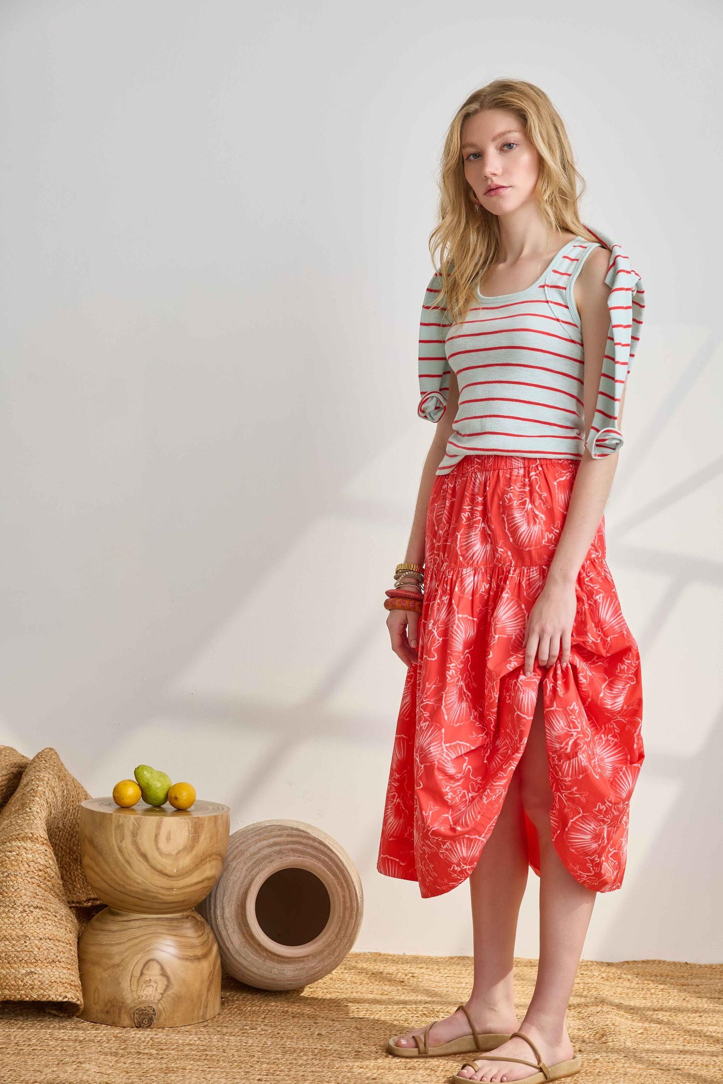 Poplin Yoke Skirt