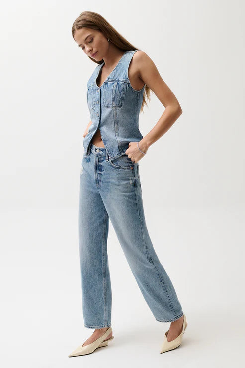 Wes High Rise Barrel Jean
