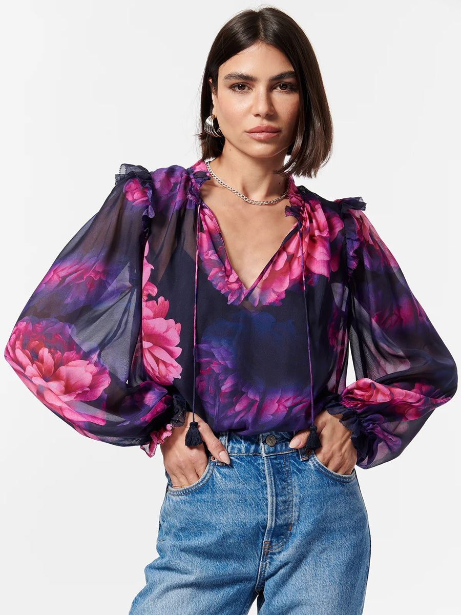 Sandy Blouse in Electric Floral