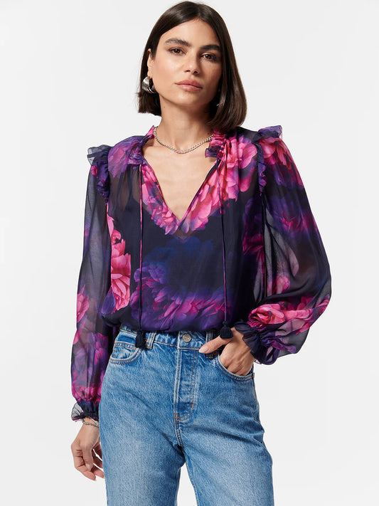 Sandy Blouse in Electric Floral