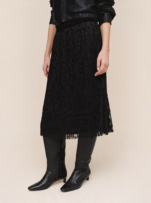 Pleated Lace Skirt