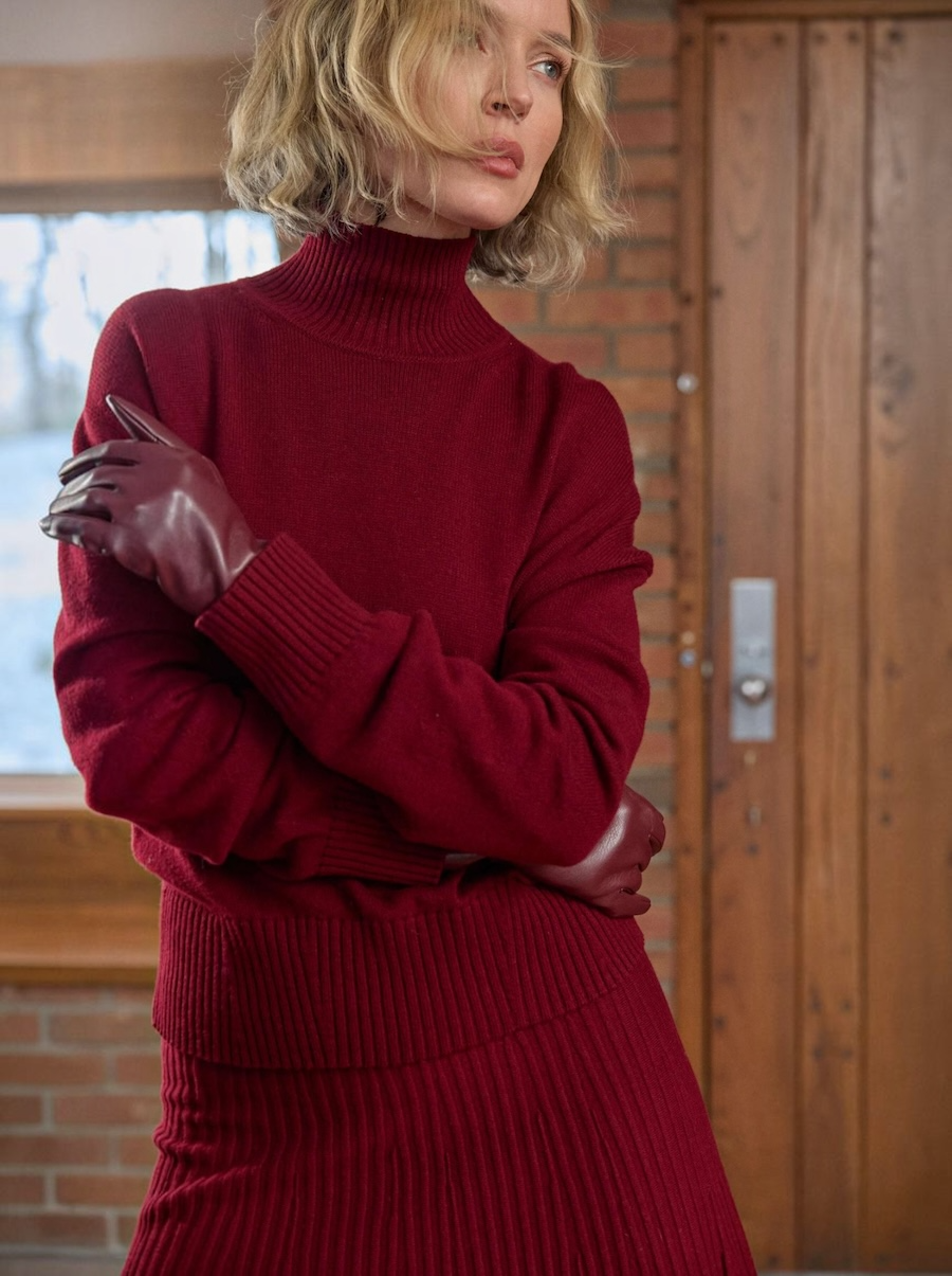 Relaxed Mock Turtleneck Sweater