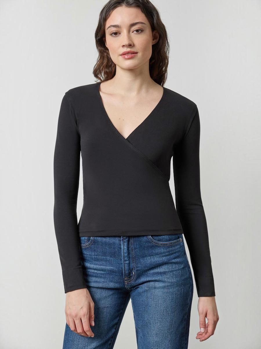 Refined Surplice Top