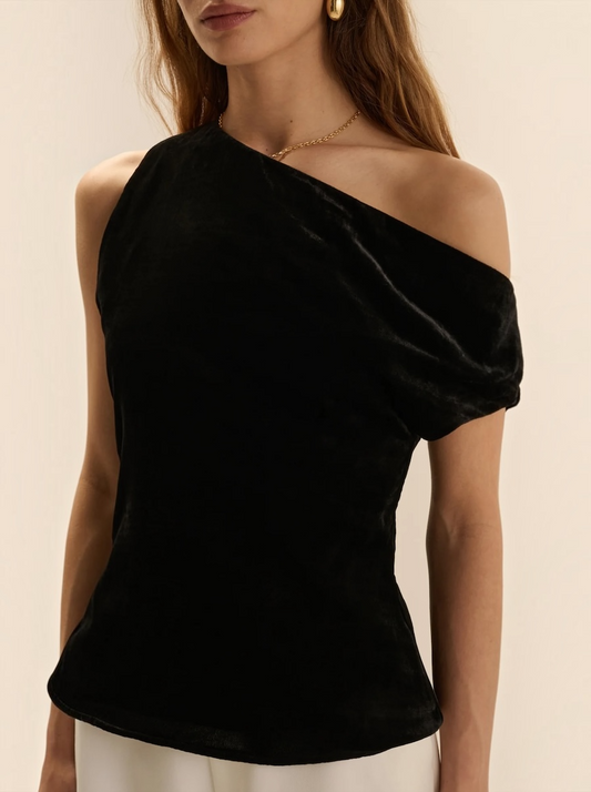Velvet Side Note Top