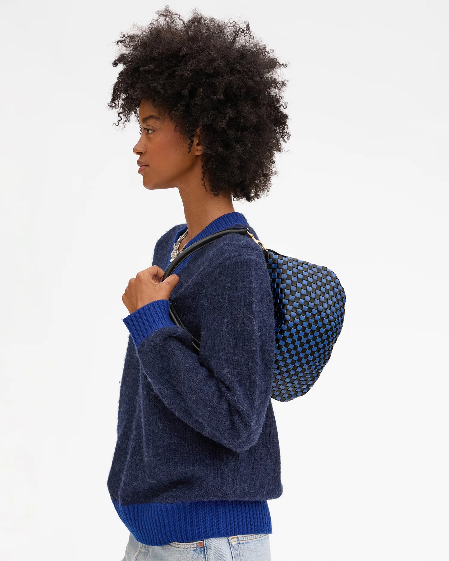 Petit Moyen Messenger - Check Cobalt