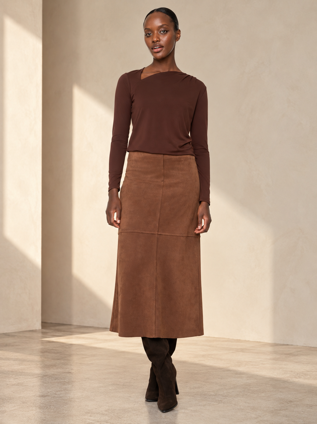Vegan Suede Skirt