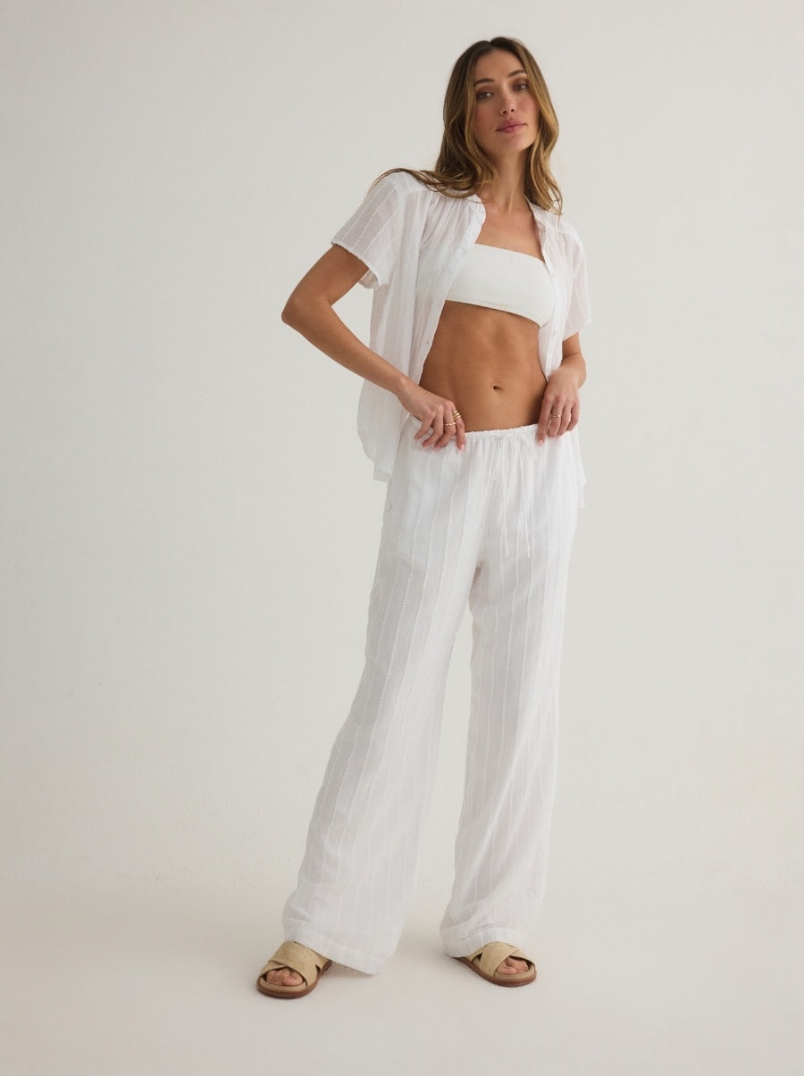 Wide Leg Pant in White
