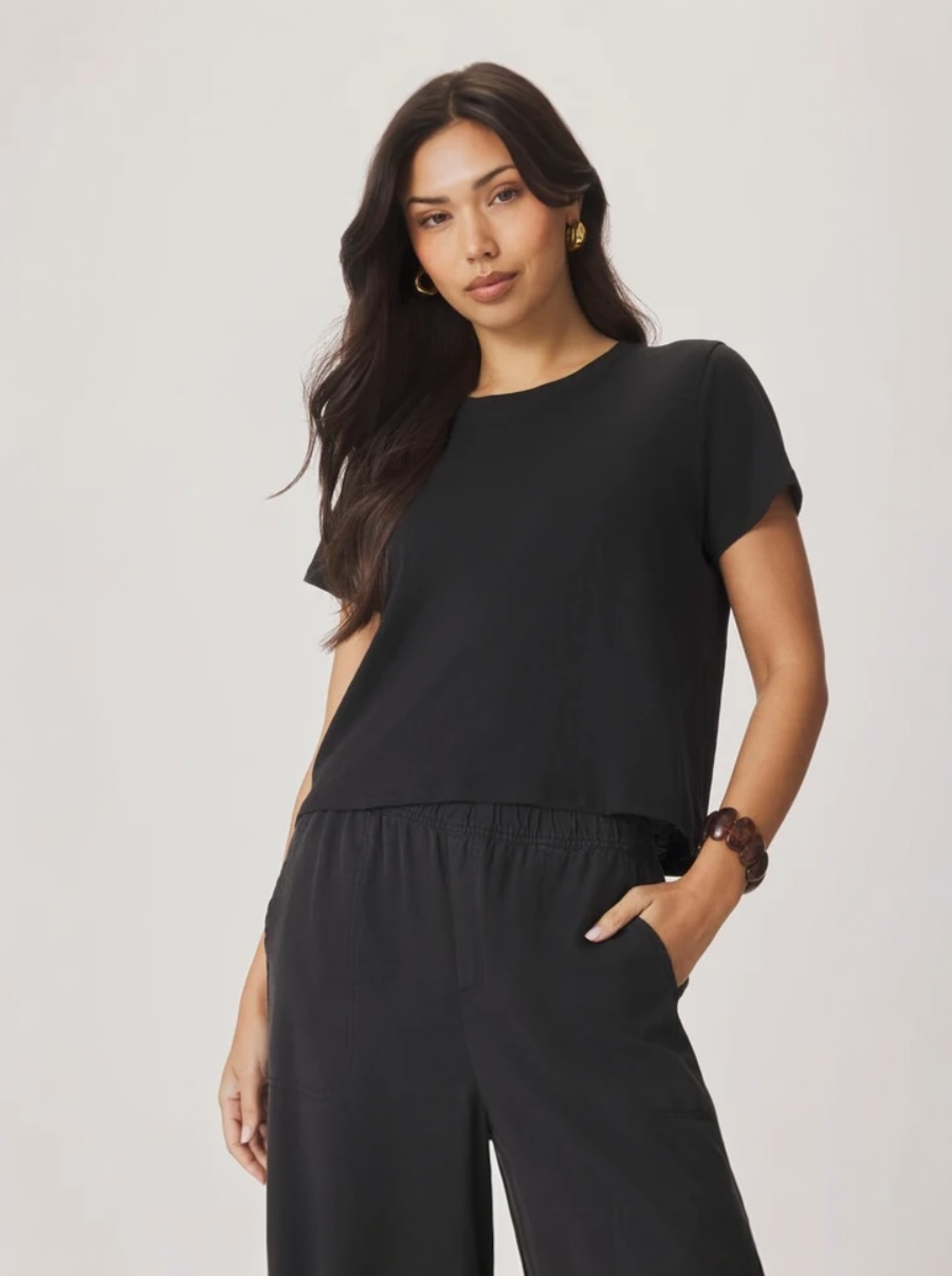 Louisa S/S Tee in Black