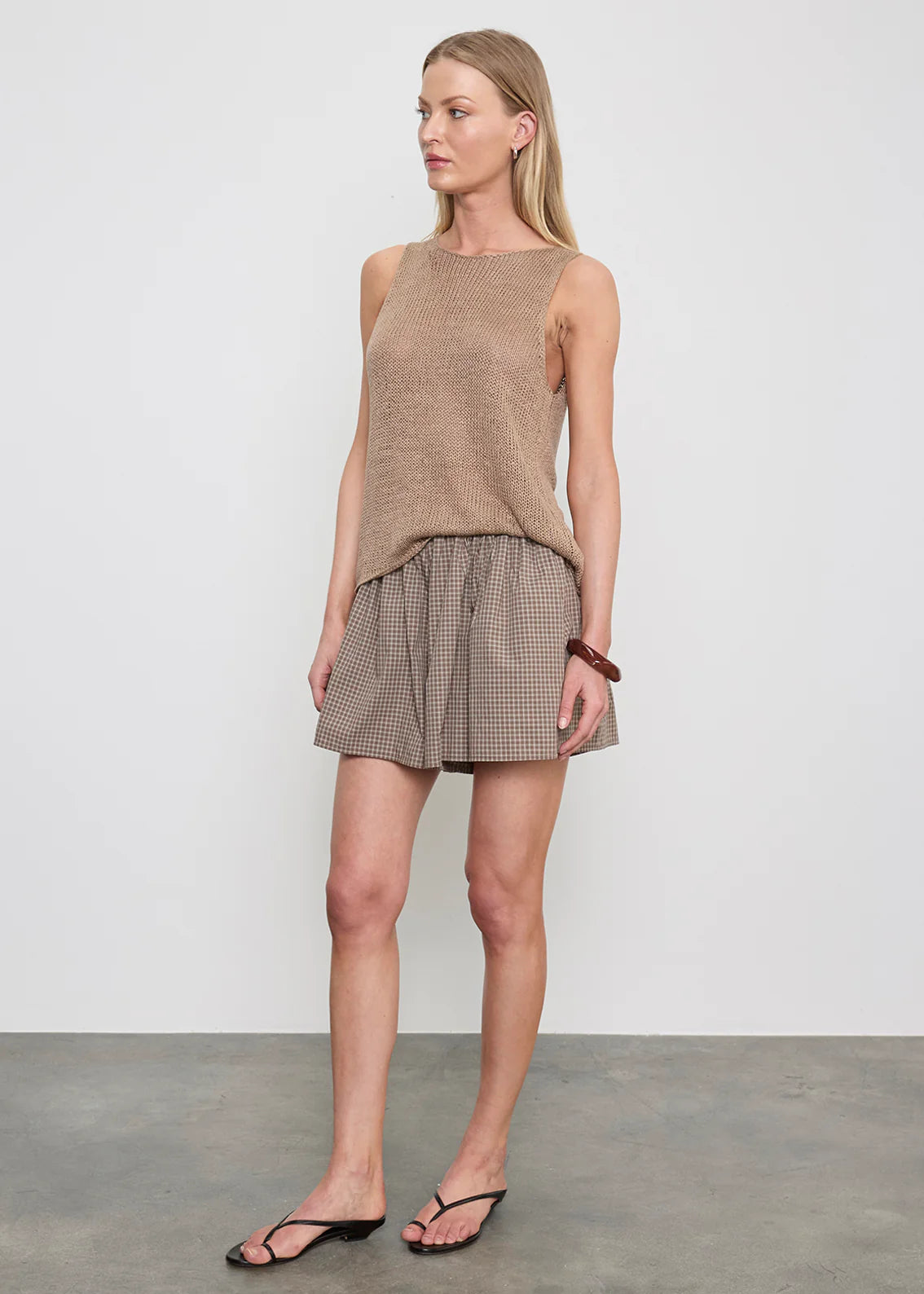Linen Open Knit Tank