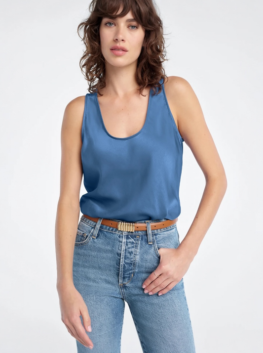 The Clean Cut Tank River Blue