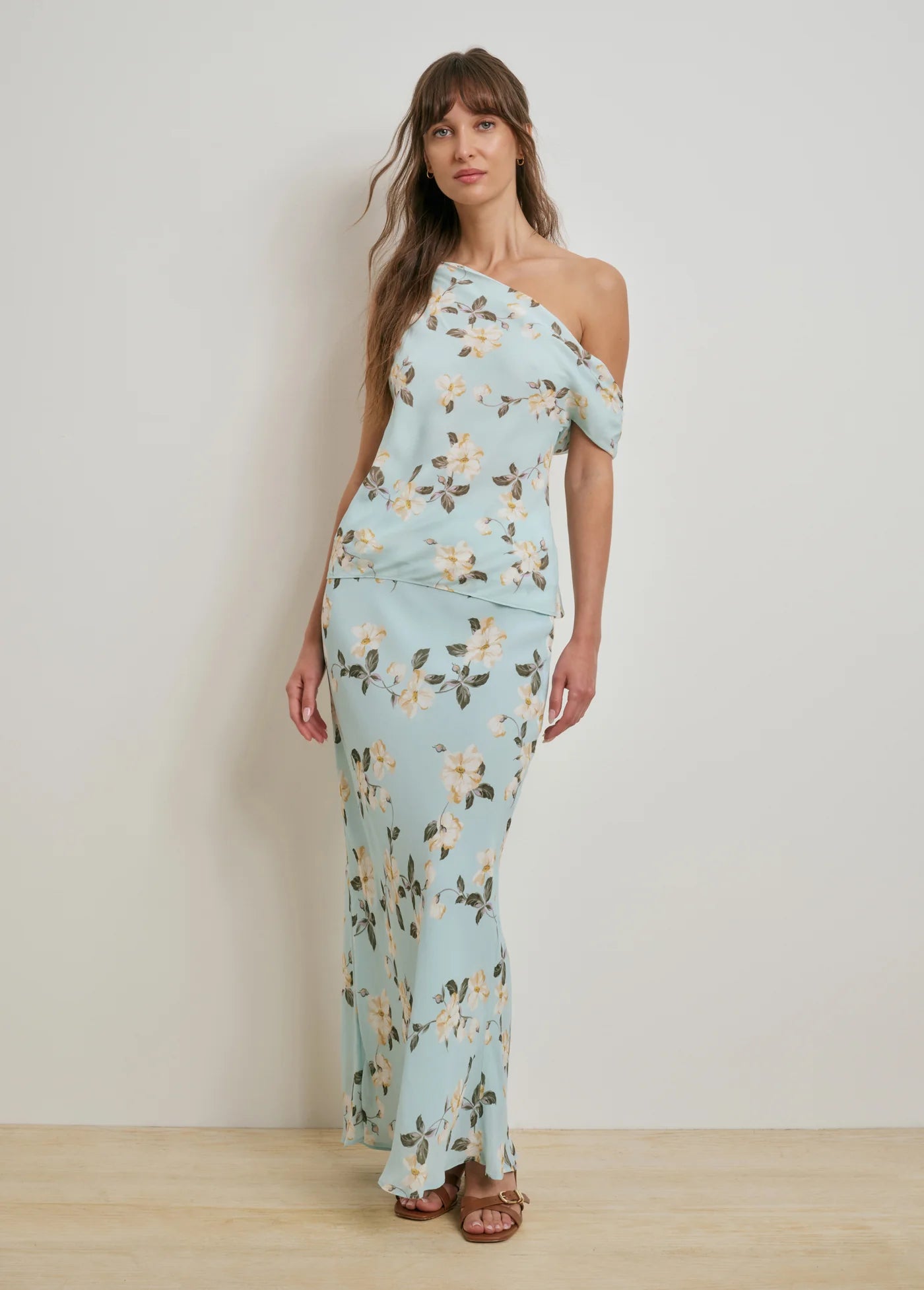 The Favorite Skirt in Aqua Floral