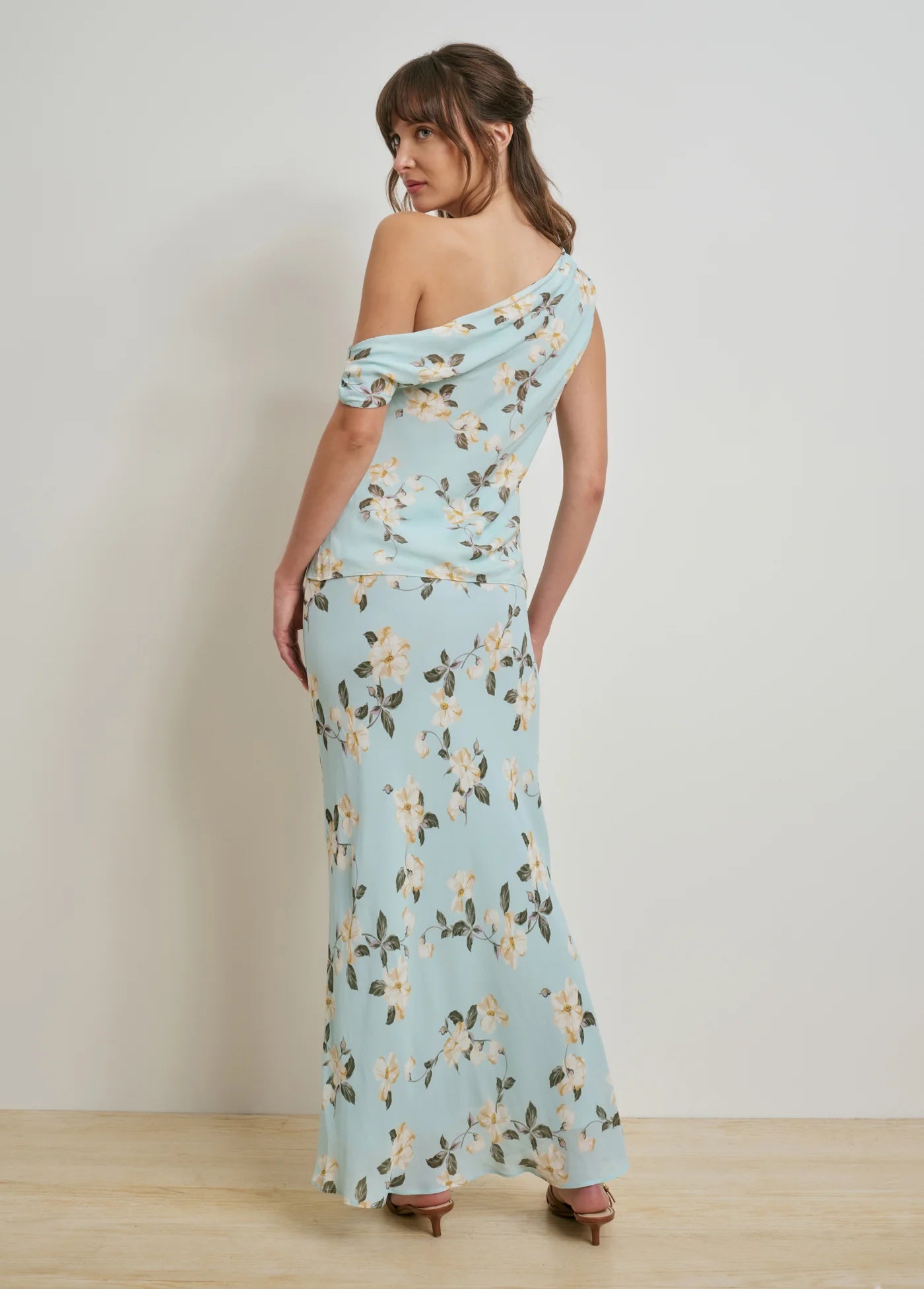 The Favorite Skirt in Aqua Floral