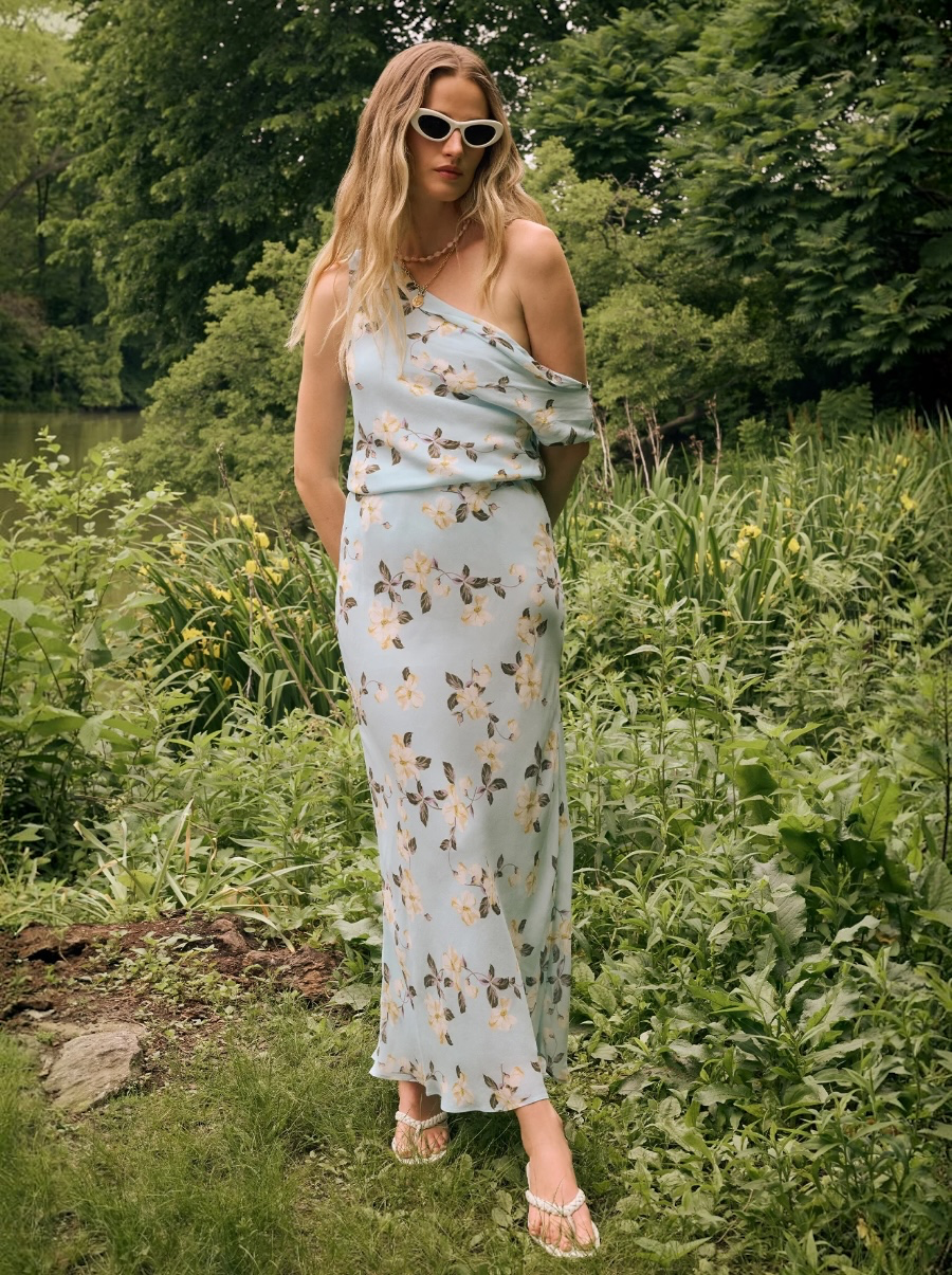 The Favorite Skirt in Aqua Floral