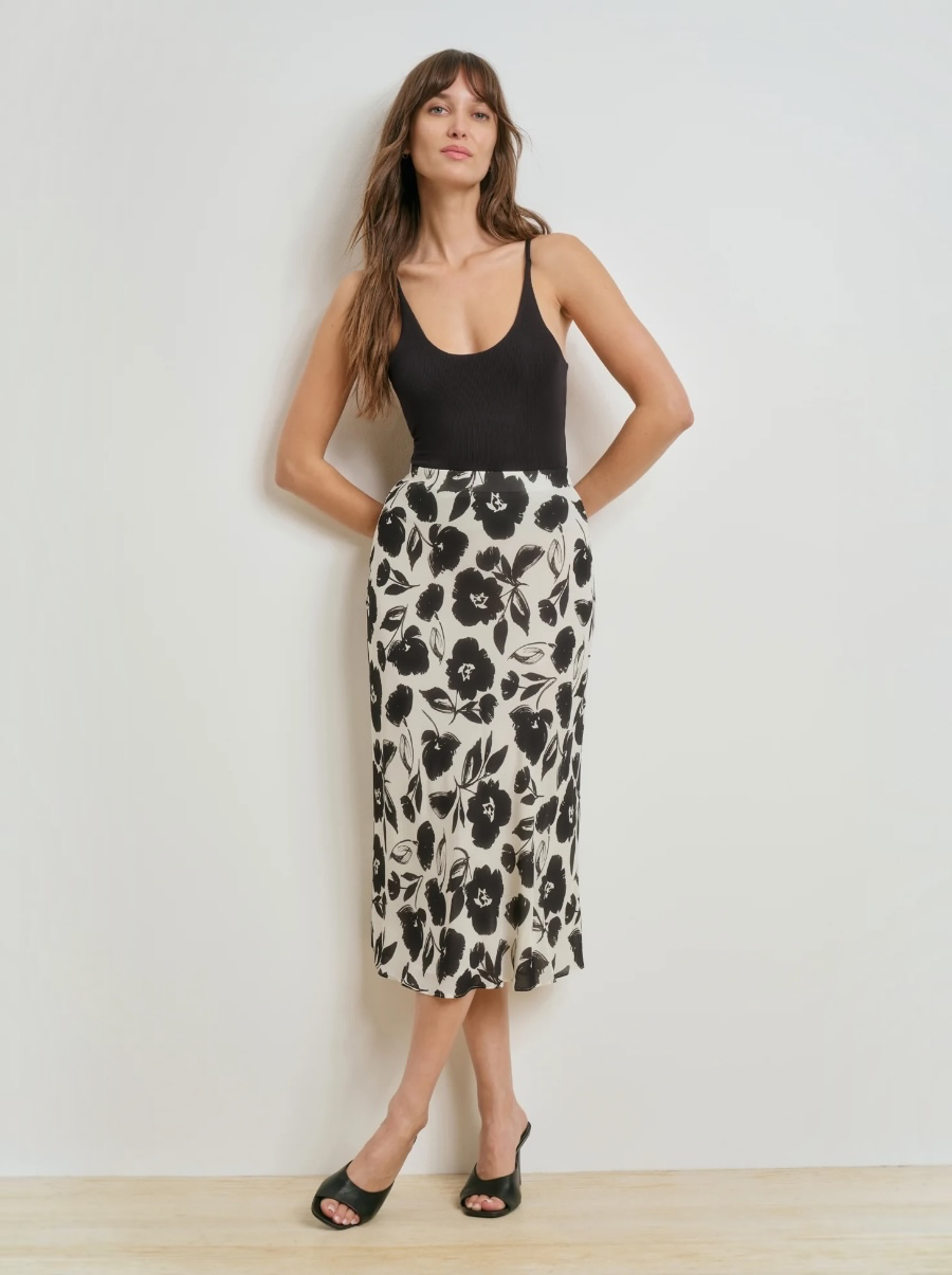 The JoJo Skirt in Neutral Floral
