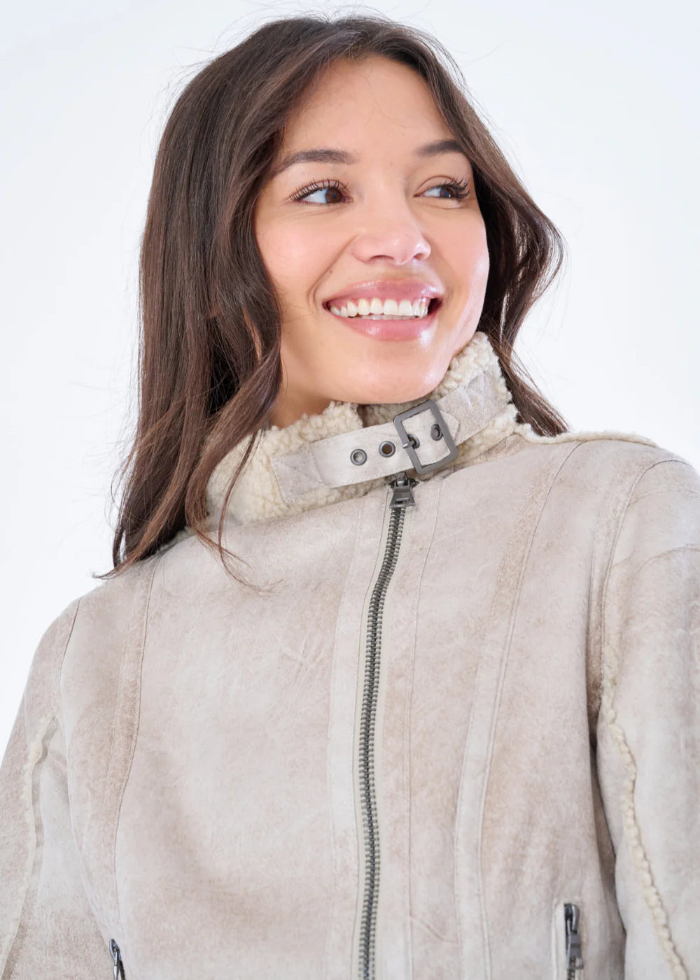 Osha Faux Fur Biker