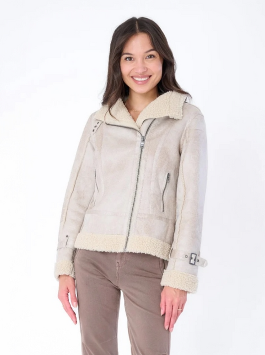 Osha Faux Fur Biker