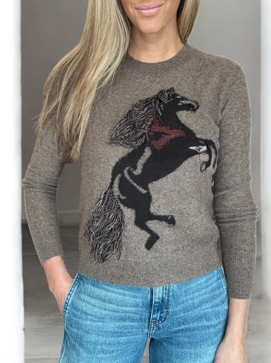 Intarsia Horse Crew