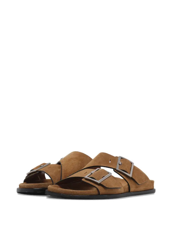 Alba Suede Tan Sandals