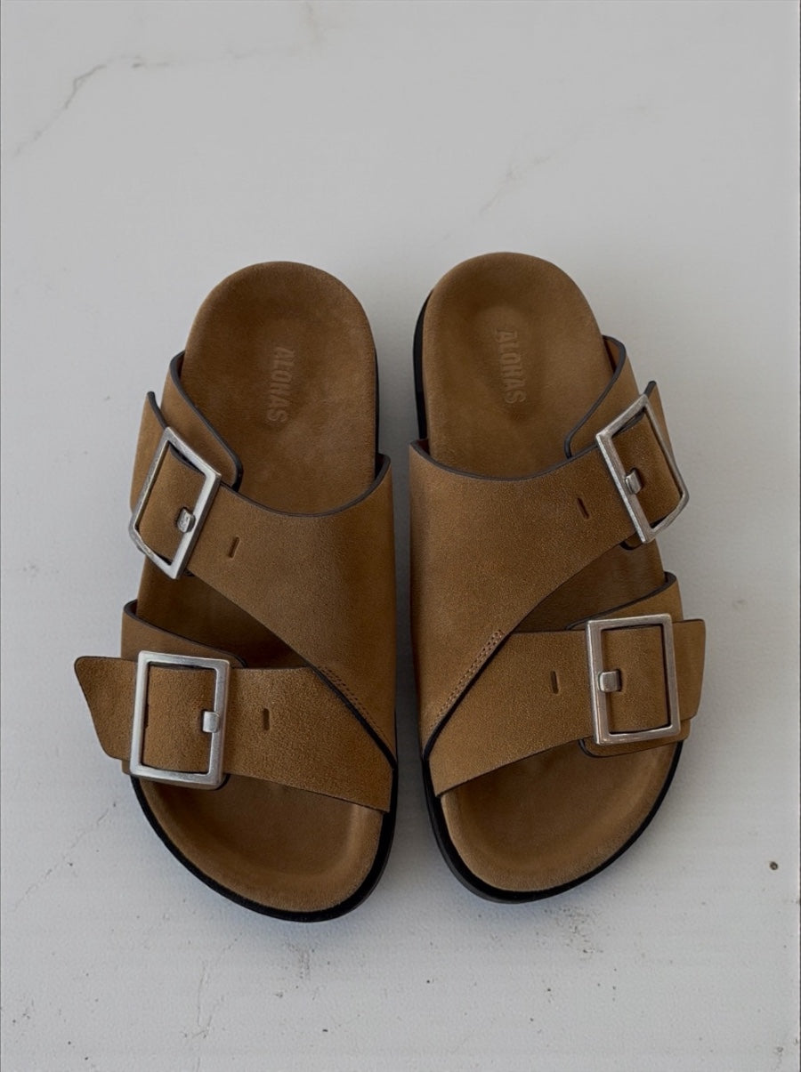 Alba Suede Tan Sandals