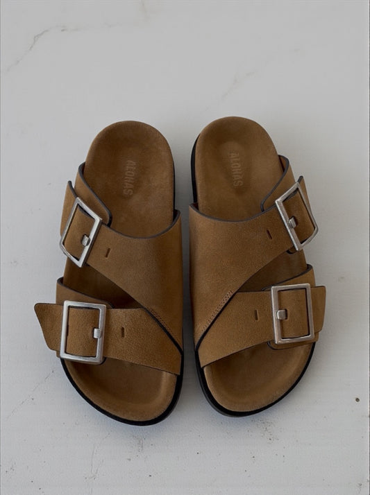 Alba Suede Tan Sandals