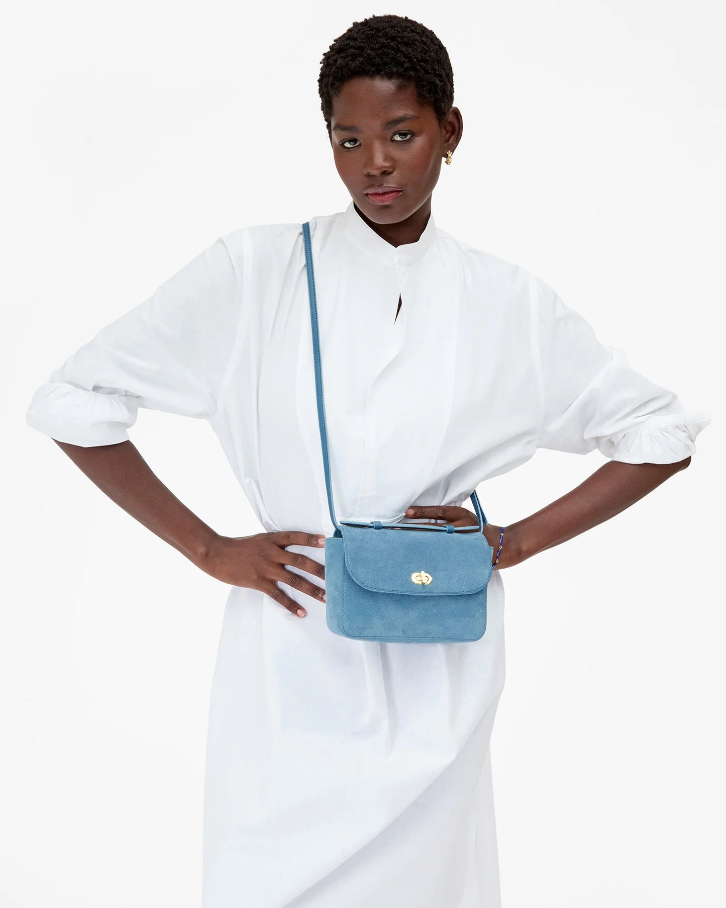 Kathryn in Suede Desert Blue