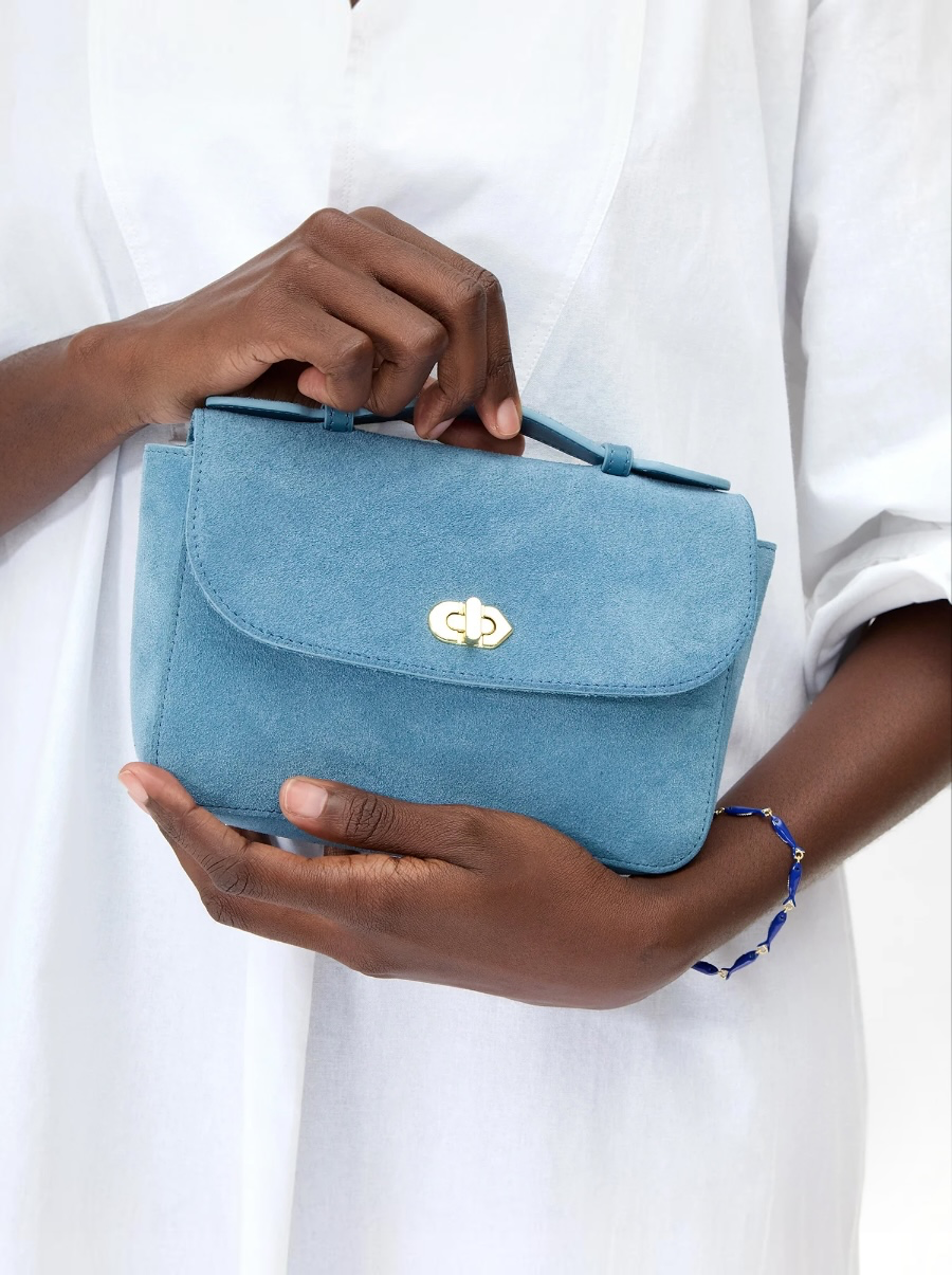 Kathryn in Suede Desert Blue