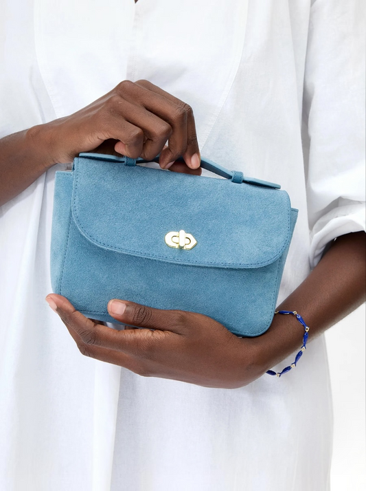 Kathryn in Suede Desert Blue