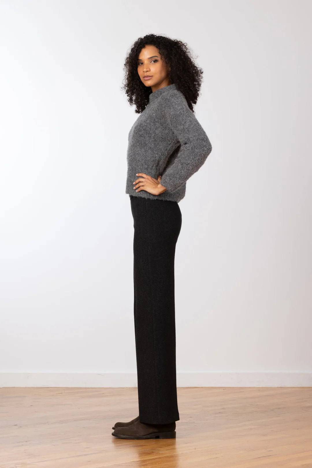 Flavia Pant in Cozy Charcoal