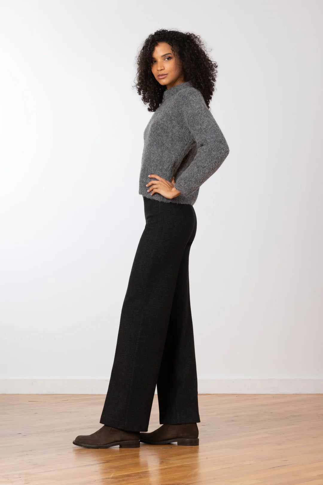 Flavia Pant in Cozy Charcoal