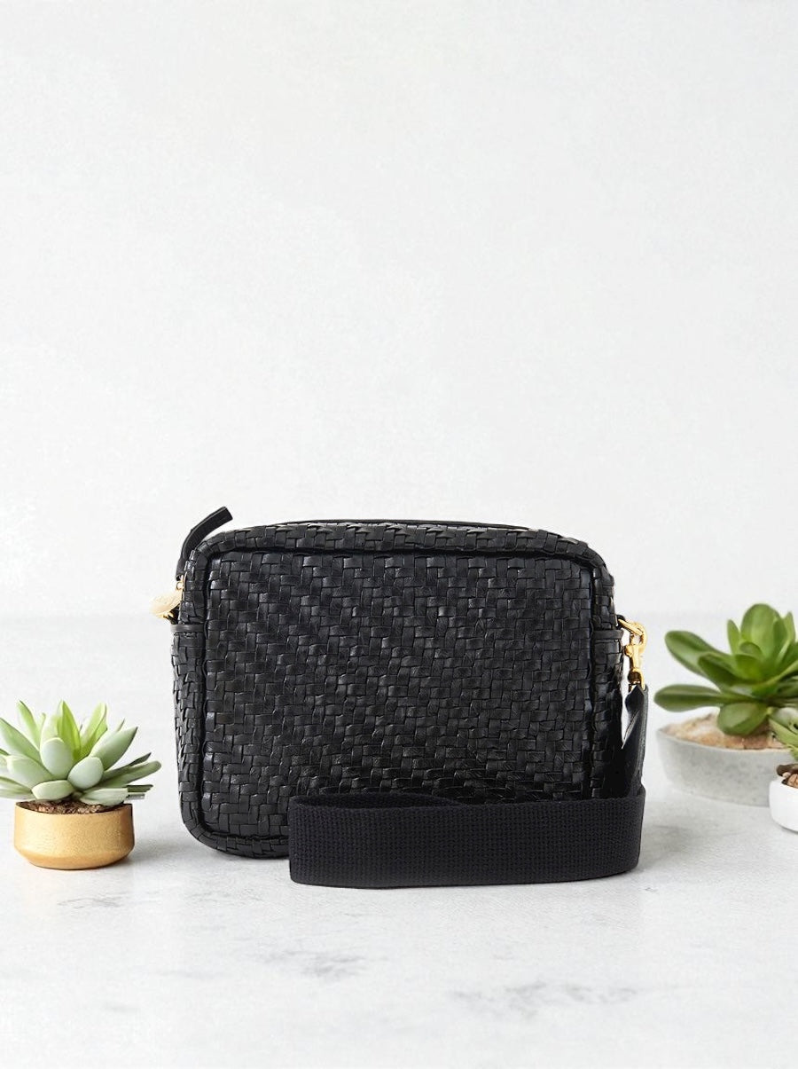 Midi Sac in Black Woven