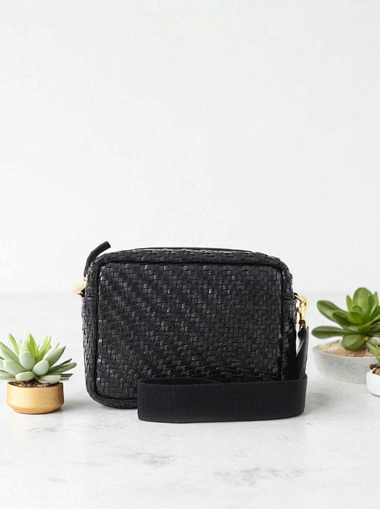 Midi Sac in Black Woven