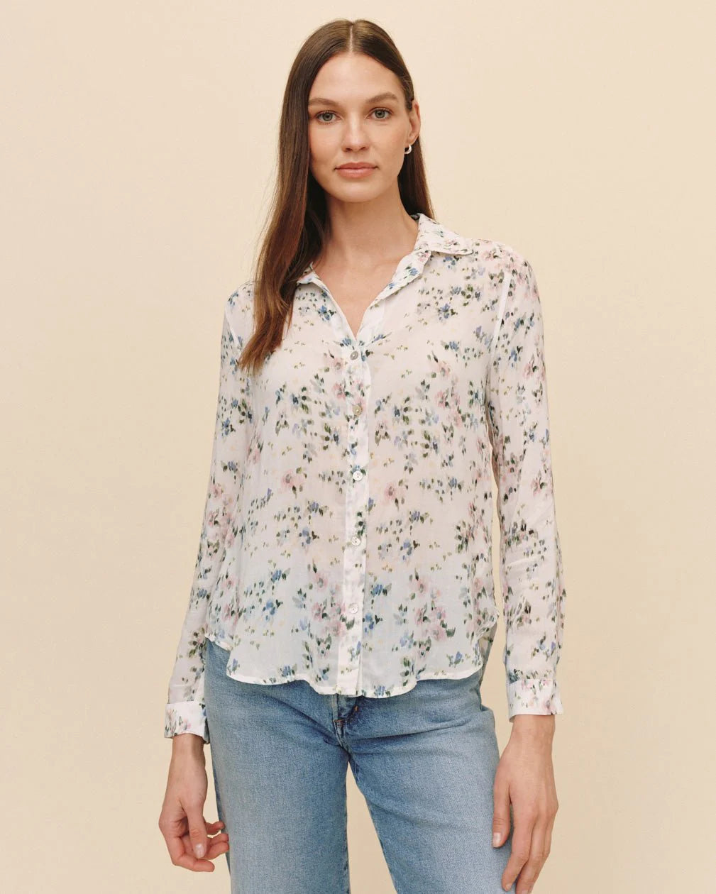 Painted Petals Button Down