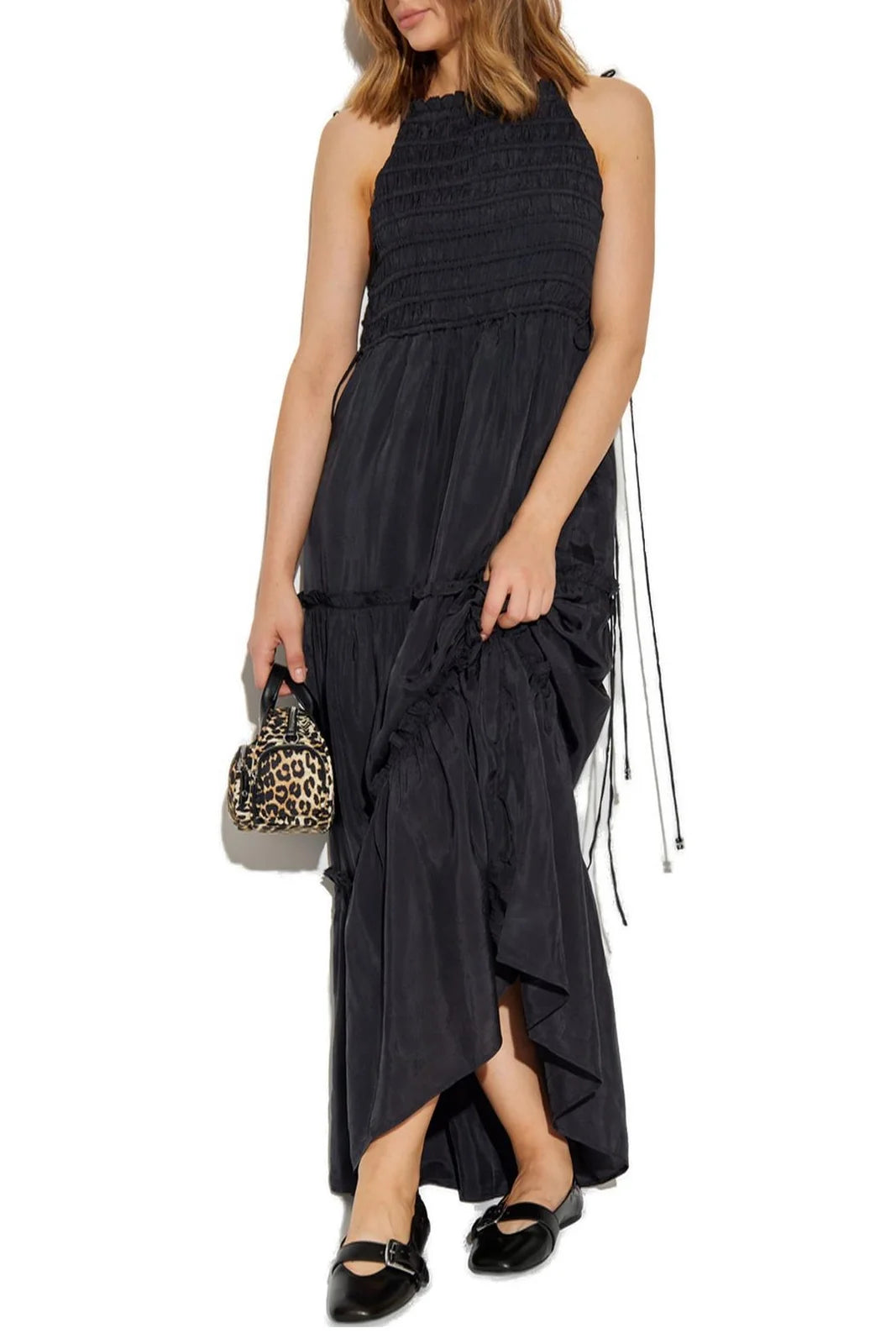 Habotai Maxi Smock Slip Dress