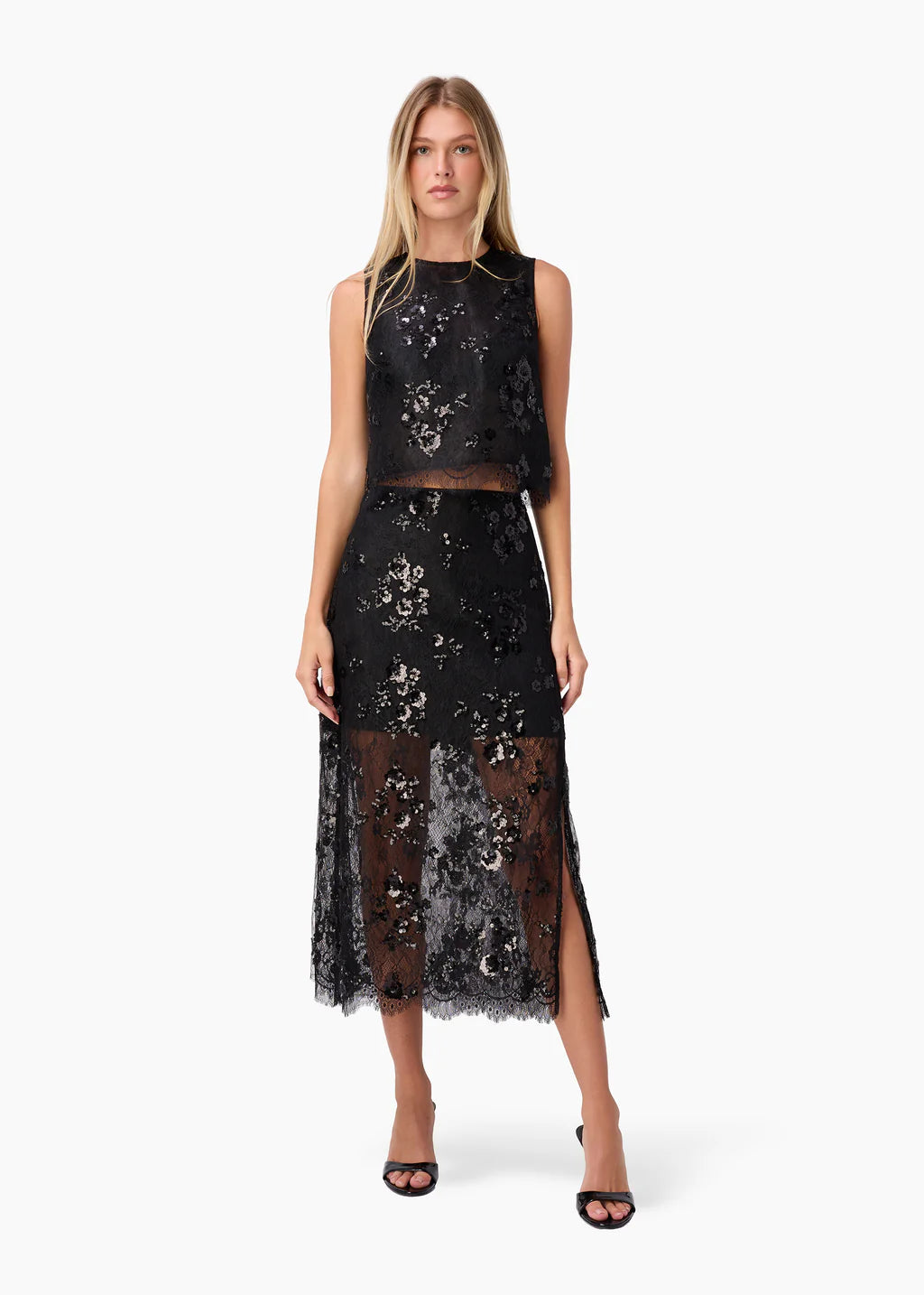 Aylin Sequin Lace Skirt