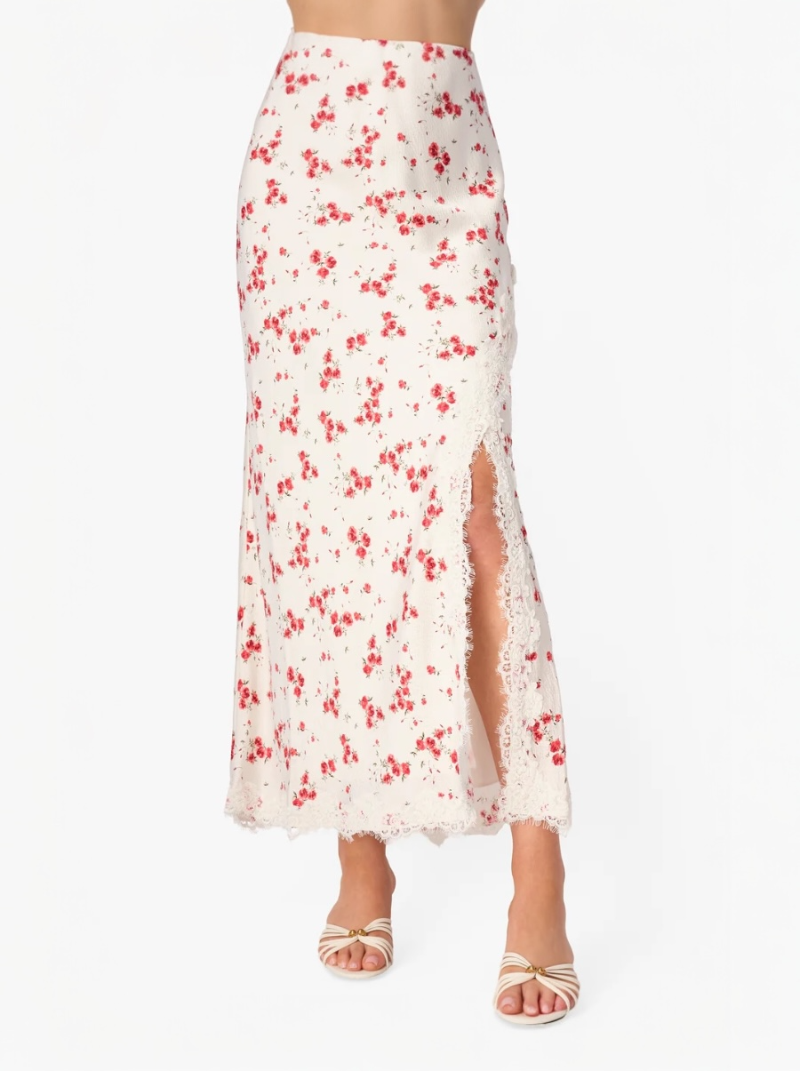 Teagan Hammered Silk Skirt