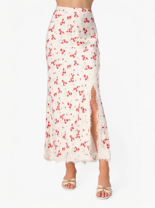 Teagan Hammered Silk Skirt