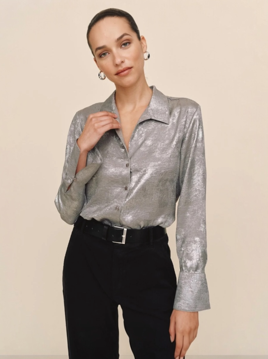 Flowy Collar Button Down